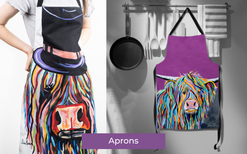 Highland Cow Aprons - Kitchen Accessories
