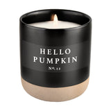 Hello Pumpkin Black Stoneware Soy Candle