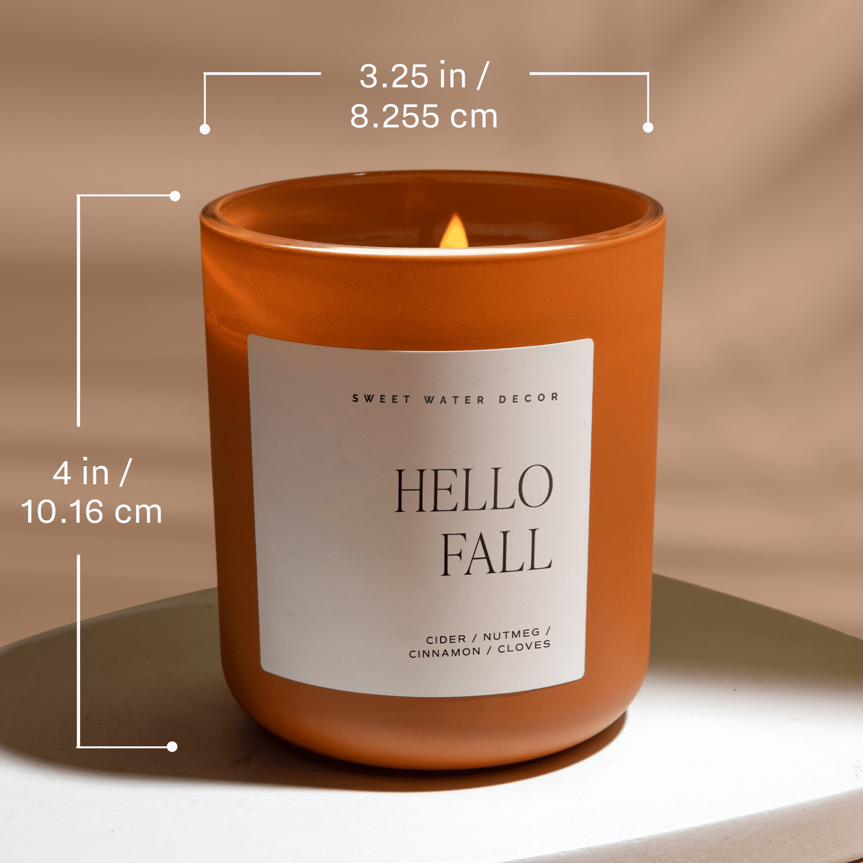 Pumpkin Pie Soy Candle - Orange Matte Jar - 15 oz (Hello Pumpkin)-image-5