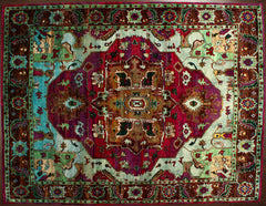 sari silk rug
