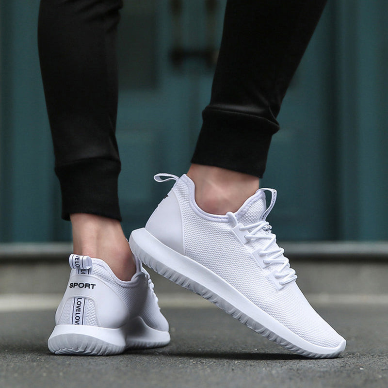 white sports shoes for men