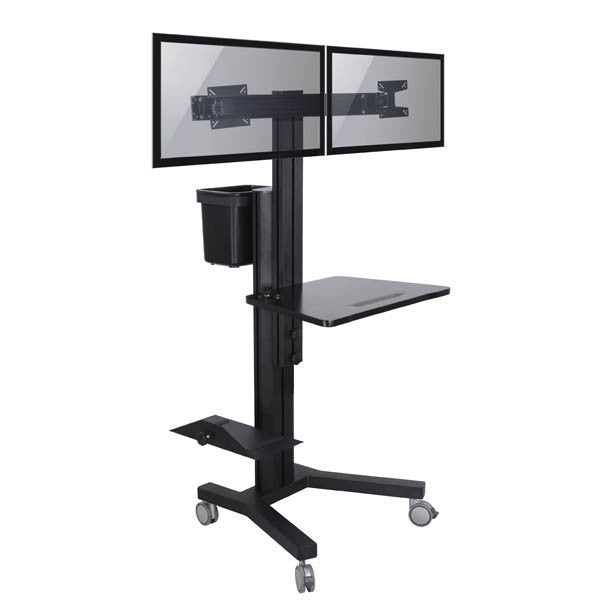 Dual Computer Mobile Cart com Workstation (MCT09-B) – Ergonomic ...