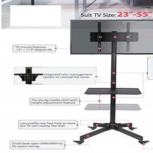 flat screen tv cart with wheels