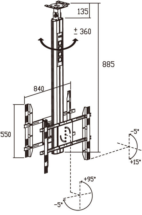 LCD Tv Ceiling Mount CM 200A
