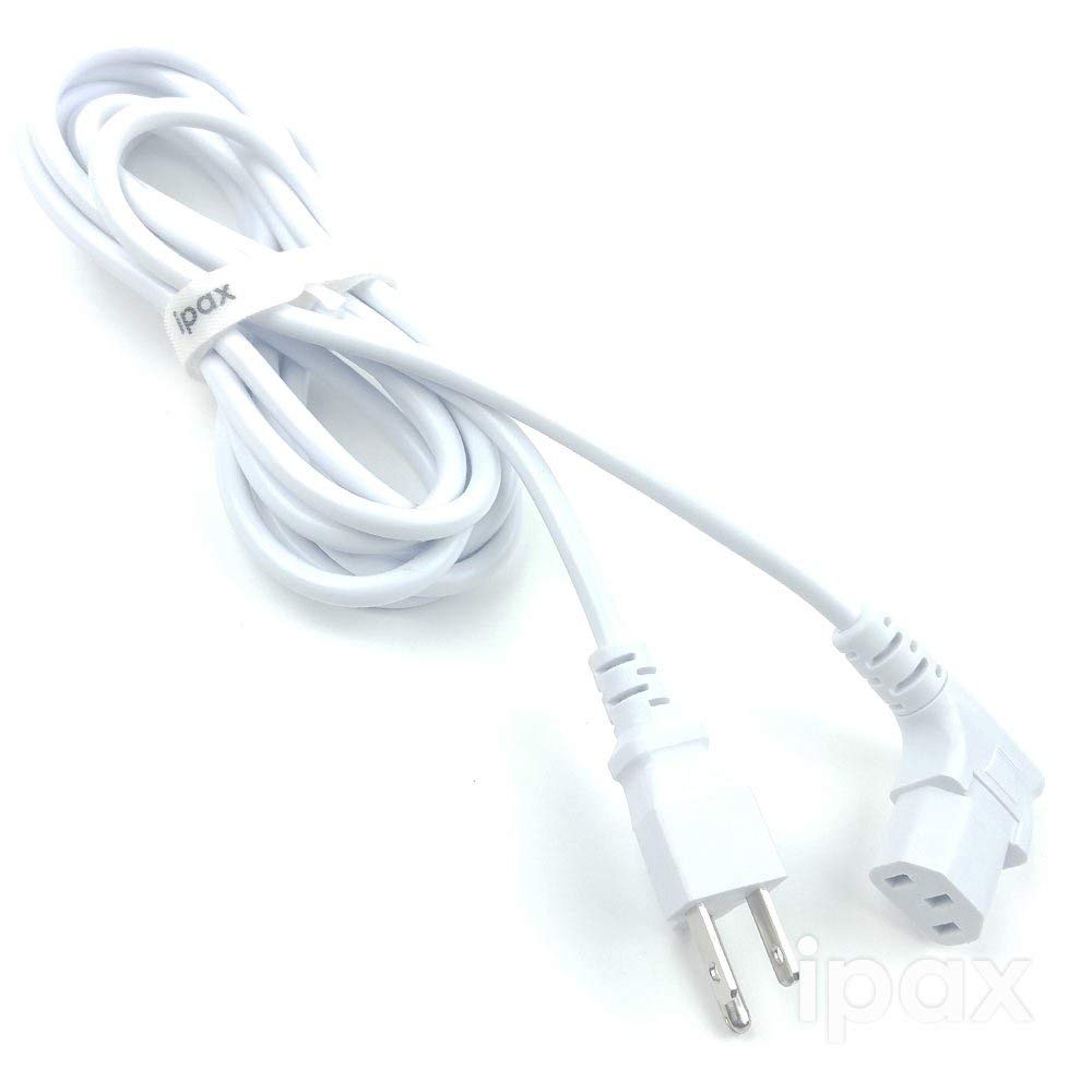 10 Feet Long Right Angled White AC Power Cord Cable Pure Copper Wire C |  ipax store