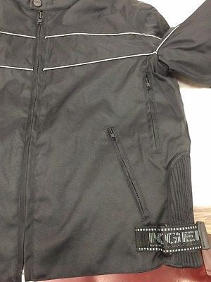 MEN'S MOTORCYCLE SCOOTER TEXTILE JACKET WITH REFLECTIVE STRIPES ZIPOUT ...