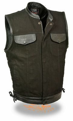 Men's Denim Motorcycle Leather Vest - Best Price in USA – Page 2 ...
