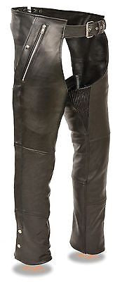 MOTORYCLE MENS RIDERS PANT BLK FOUR POCKET THERMAL LINED CHAP WITH MESH LINER - Leather Place - Chaps Pants For Men