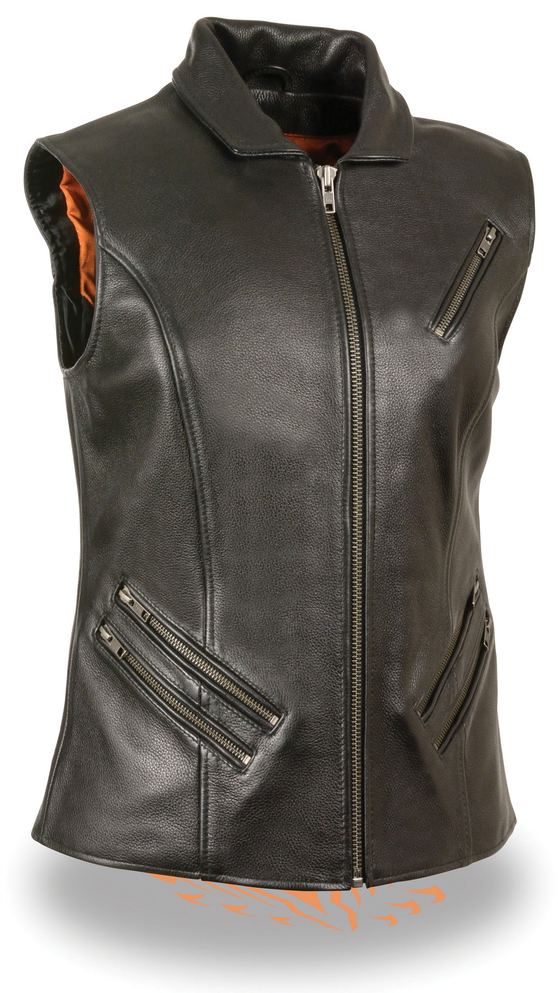 Womens Black Leather Motorcycle Vest for Sale USA – Leather Place