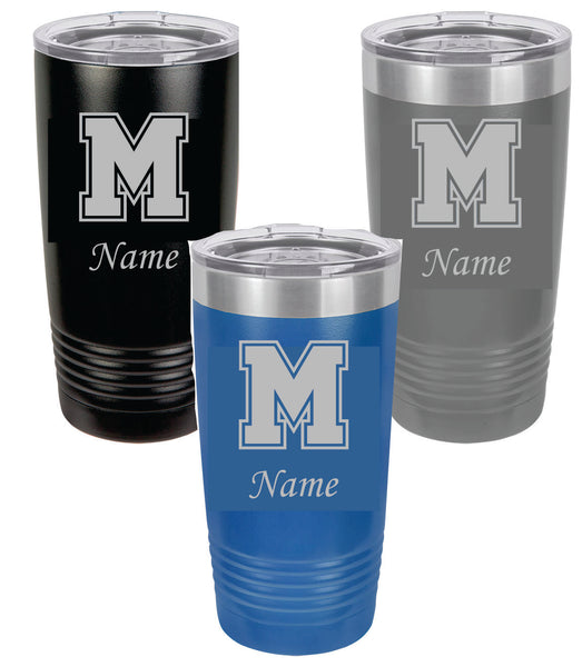 NFL Dallas Cowboys Personalized 20 oz Black Stainless Steel Tumbler