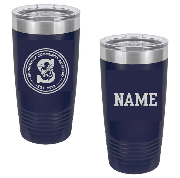 UCLA Bruins 24 oz Insulated Tumbler Etched - Navy - College Fabric Store