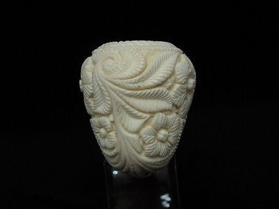 Pear Floral Calabash Block Meerschaum Pipe Long Shank Pipes Hand made Gift 2465