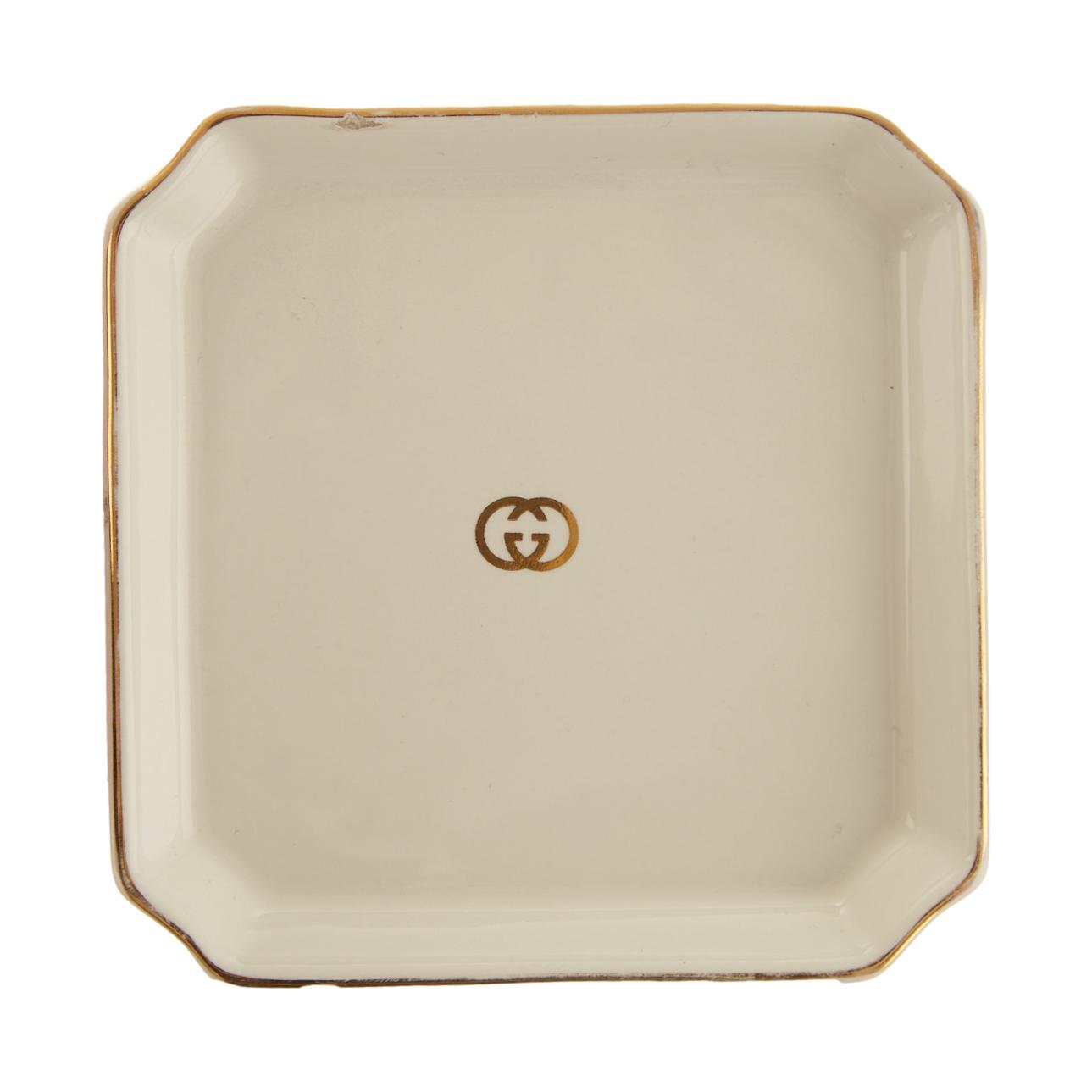 Gucci White Logo Ceramic Tray – Treasures of NYC