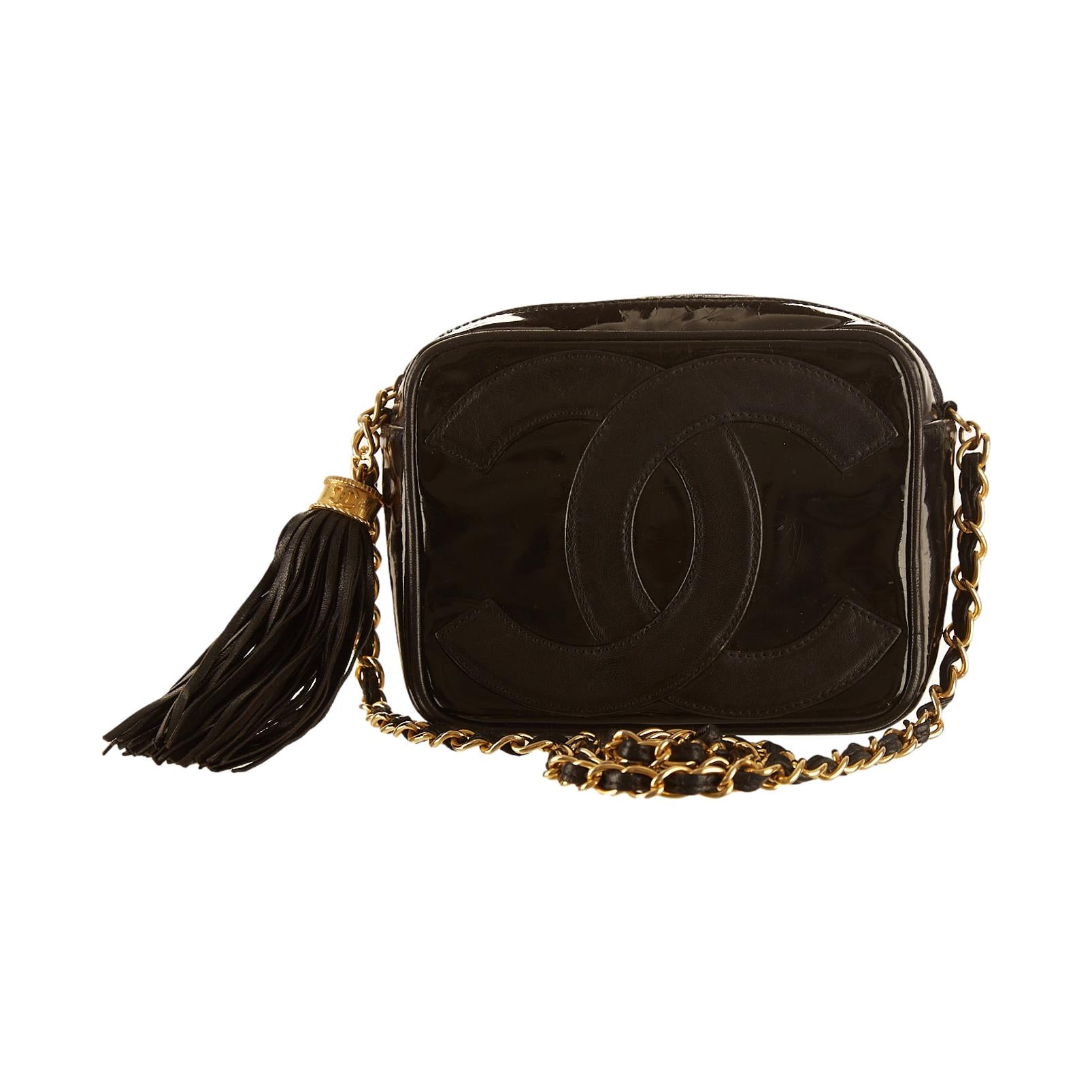 Treasures of NYC - Chanel Black Patent Leather Quilted Belt