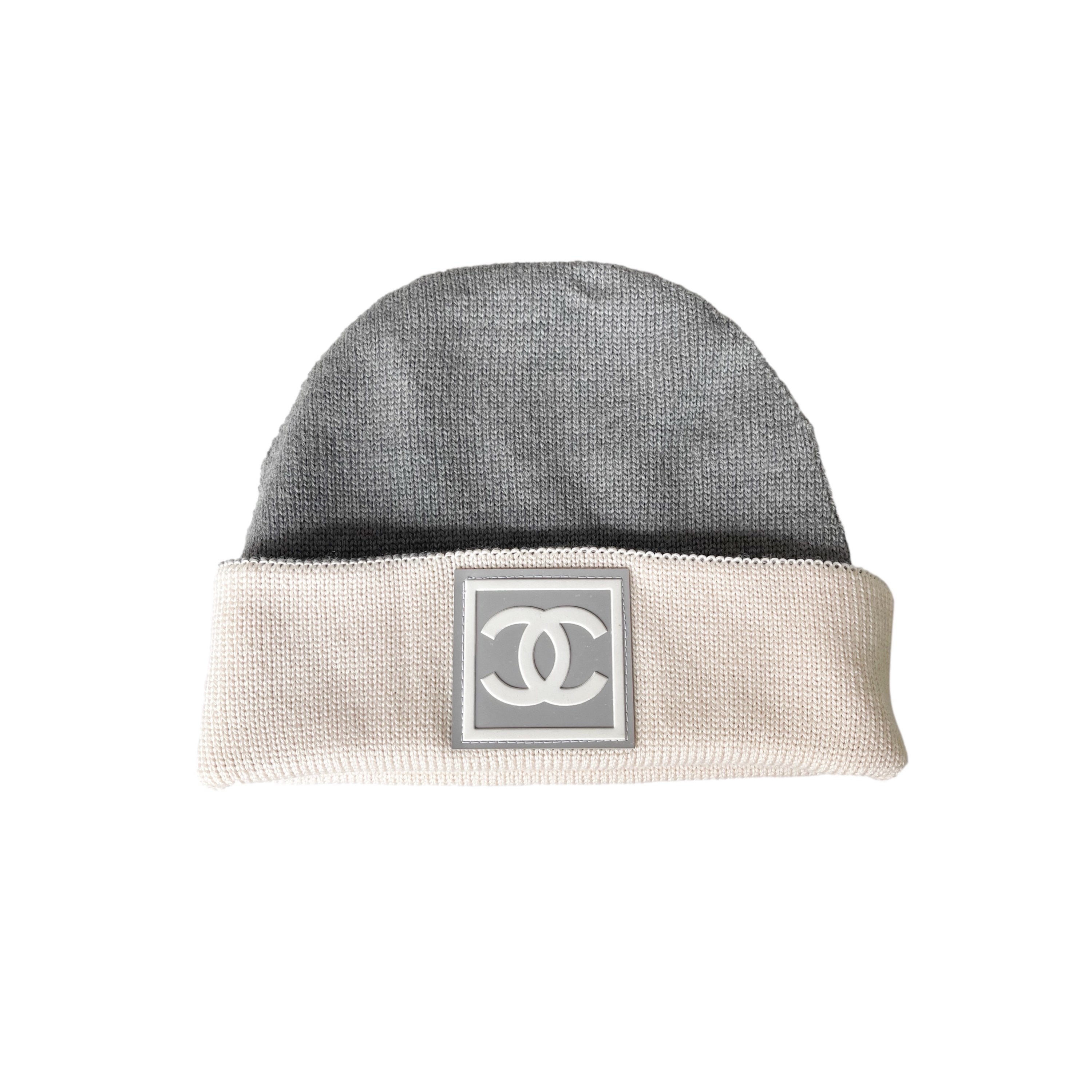 chanel grey beanie