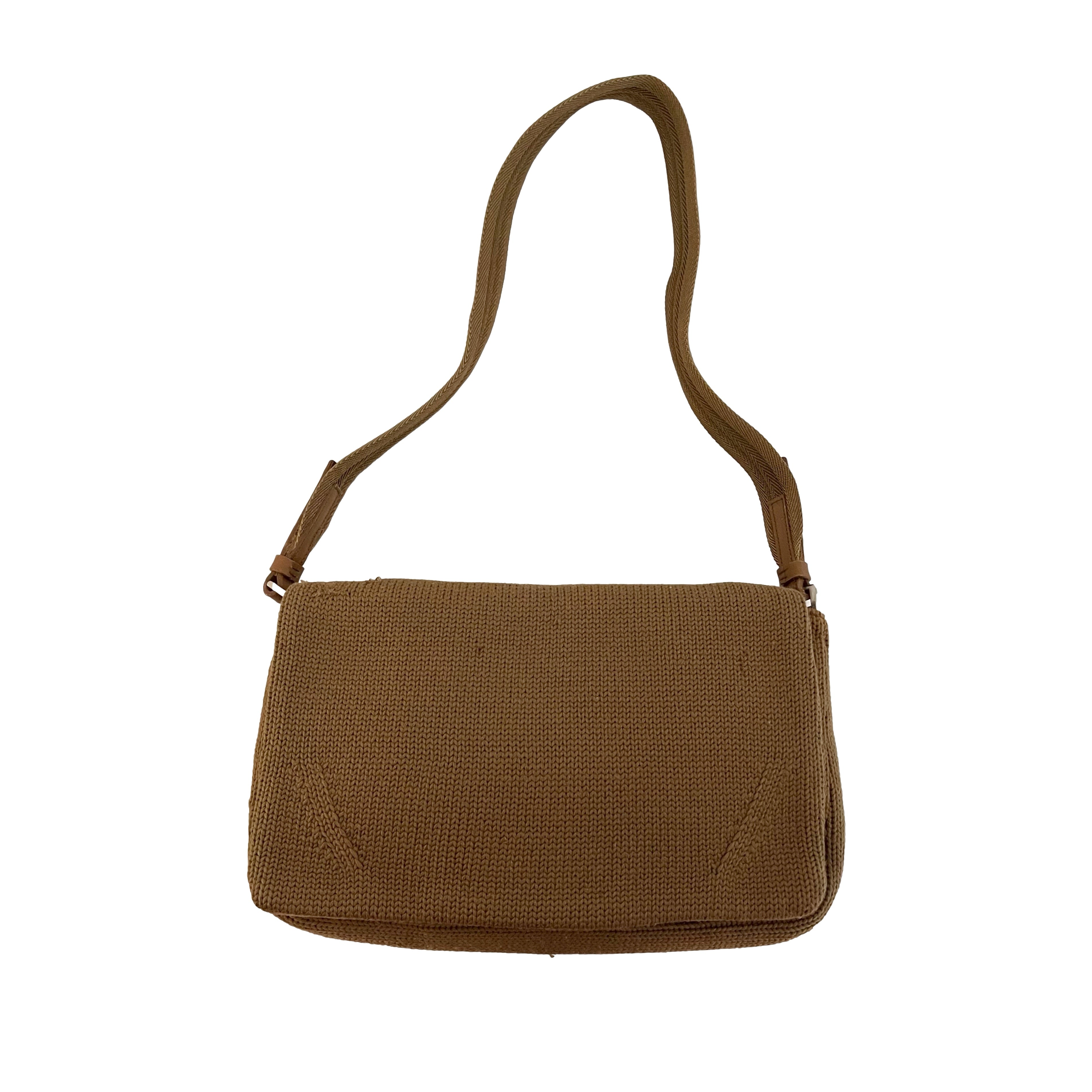 Treasures of NYC - Prada Brown Knit Shoulder Bag