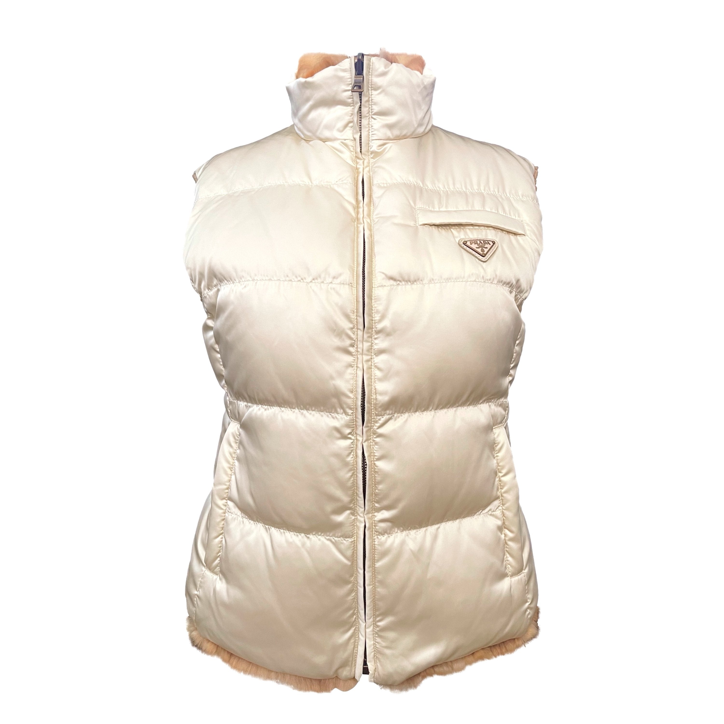 Treasures of NYC - Prada Cream Reversible Puffer Vest