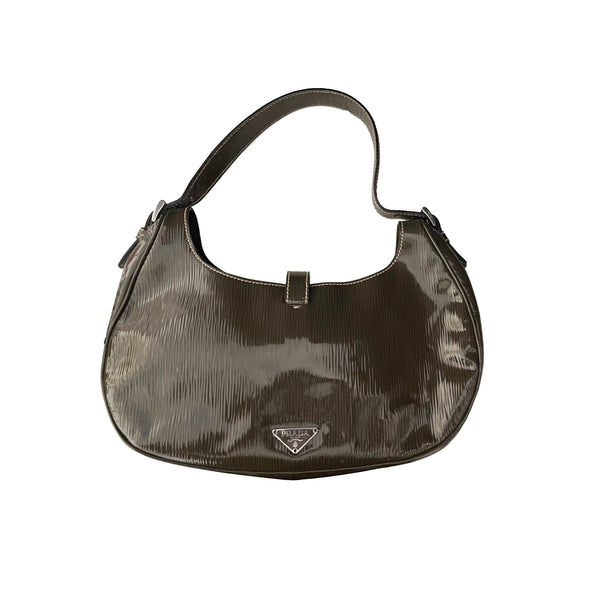 Treasures of NYC - Prada Olive Logo Shoulder Bag