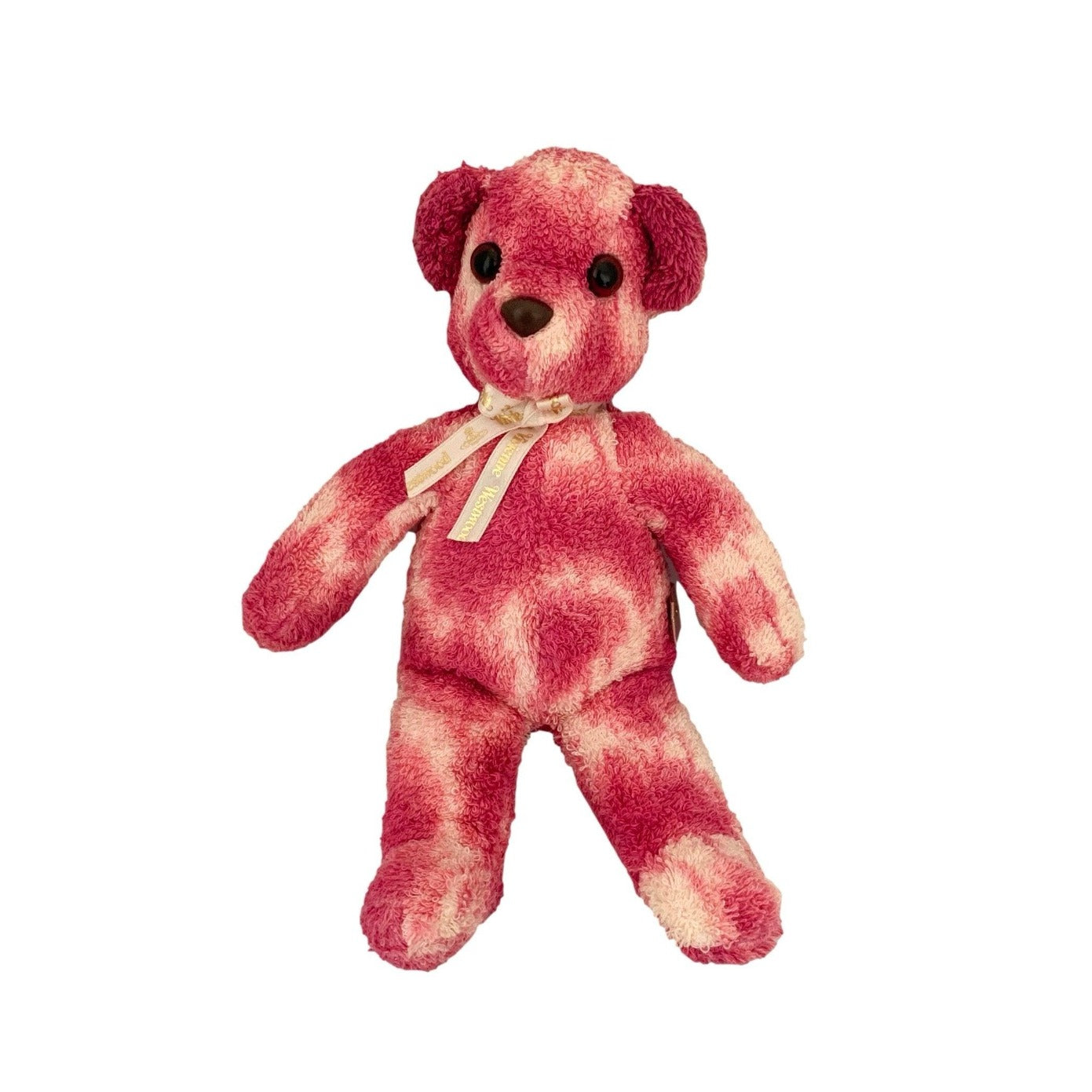 Authentic LOUIS VUITTON Teddy Bear Brooch Brown/Red Jelly/Plastic