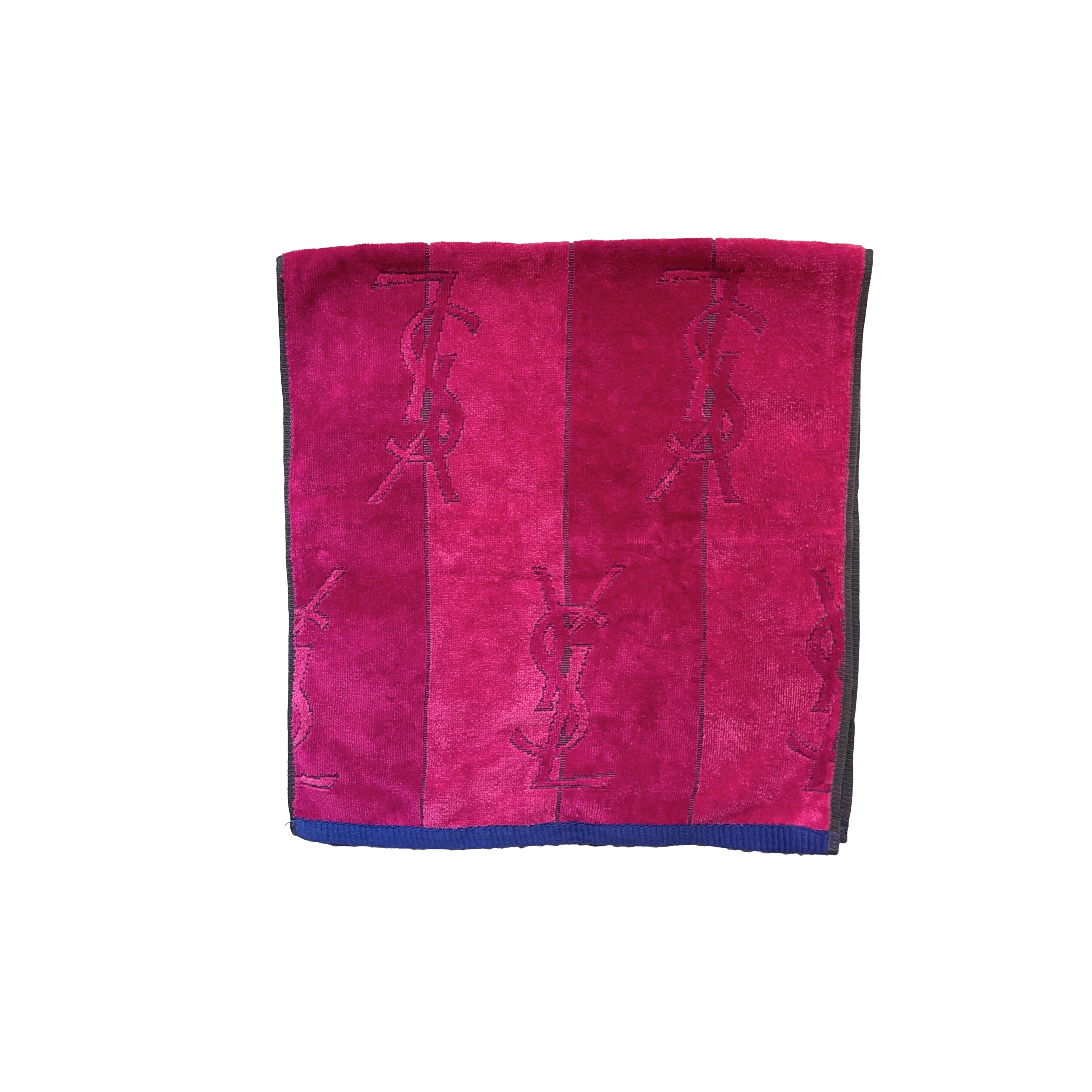 image of YSL Pink Logo Wash Cloth