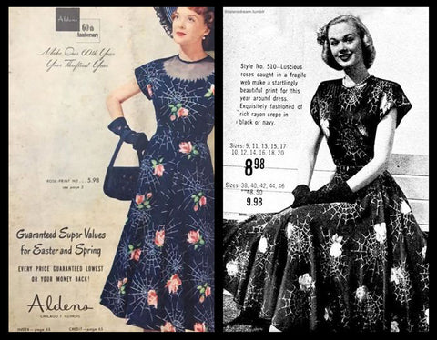 Vintage Spider Web print dress 