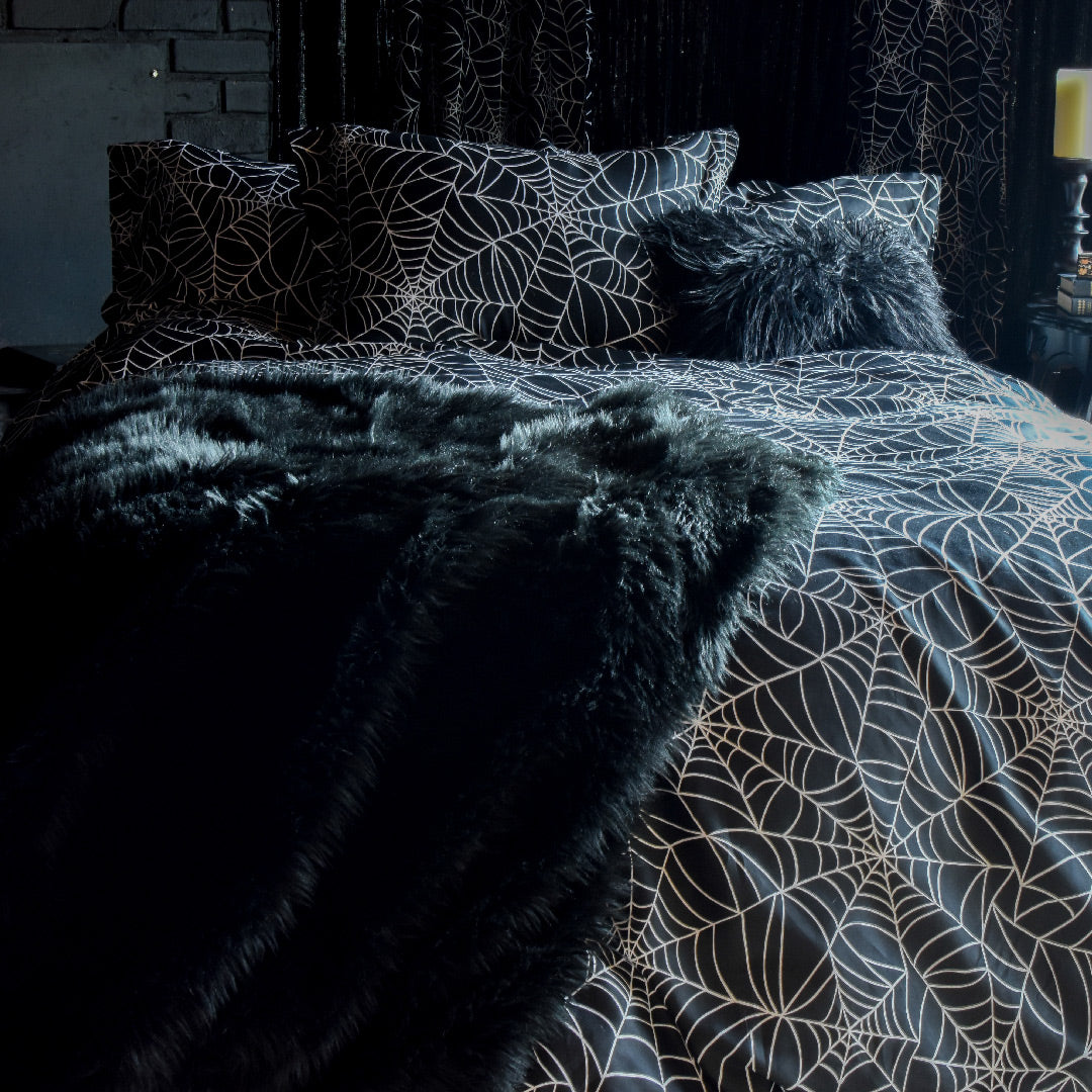 Spider Web Duvet Cover Gothic Bedding By Sin In Linen