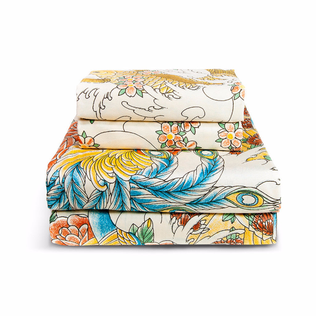 Tattoo Sheets Asian Inspired Bedding By Sin In Linen