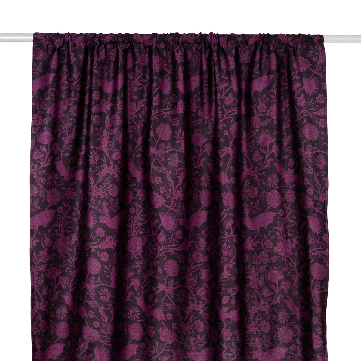 purple curtains