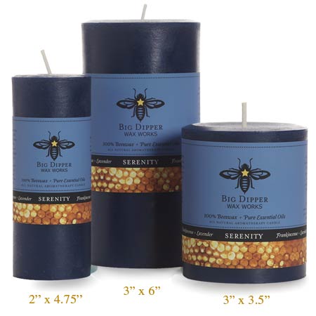 Beeswax Aromatherapy Pillars - Serenity