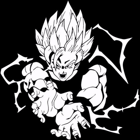 Dragon Ball Z Dbz Super Saiyan Goku Kamehameha Anime Decal Sticker