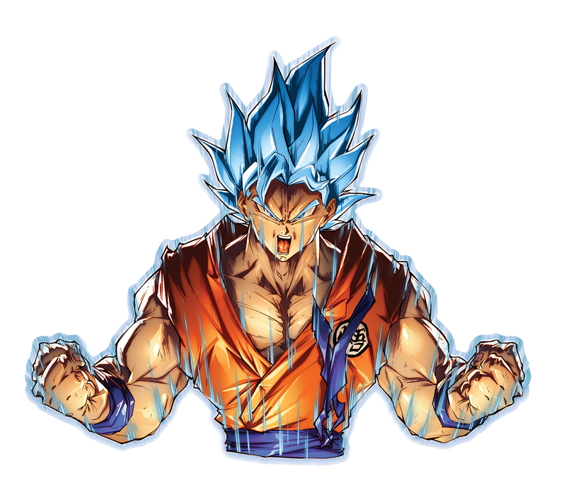 Dragon Ball Super -- Goku Super Saiyan/Blue/Rose Anime Decal Sticker