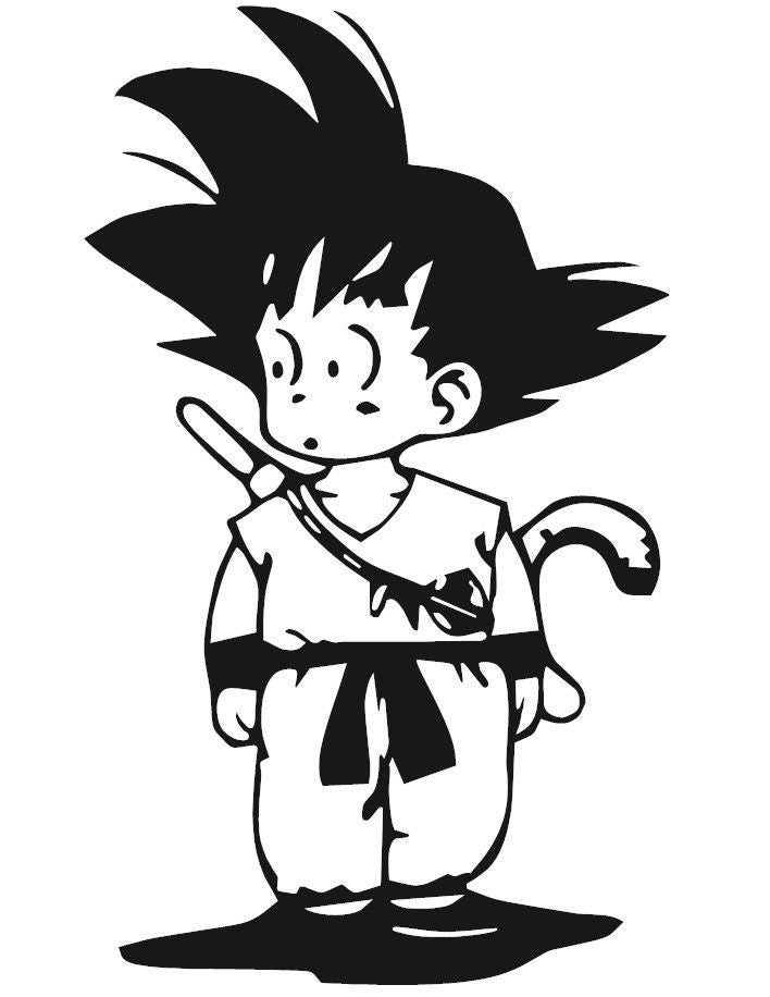 Download Dragon Ball Z - Kid Goku Anime Decal Sticker - KyokoVinyl