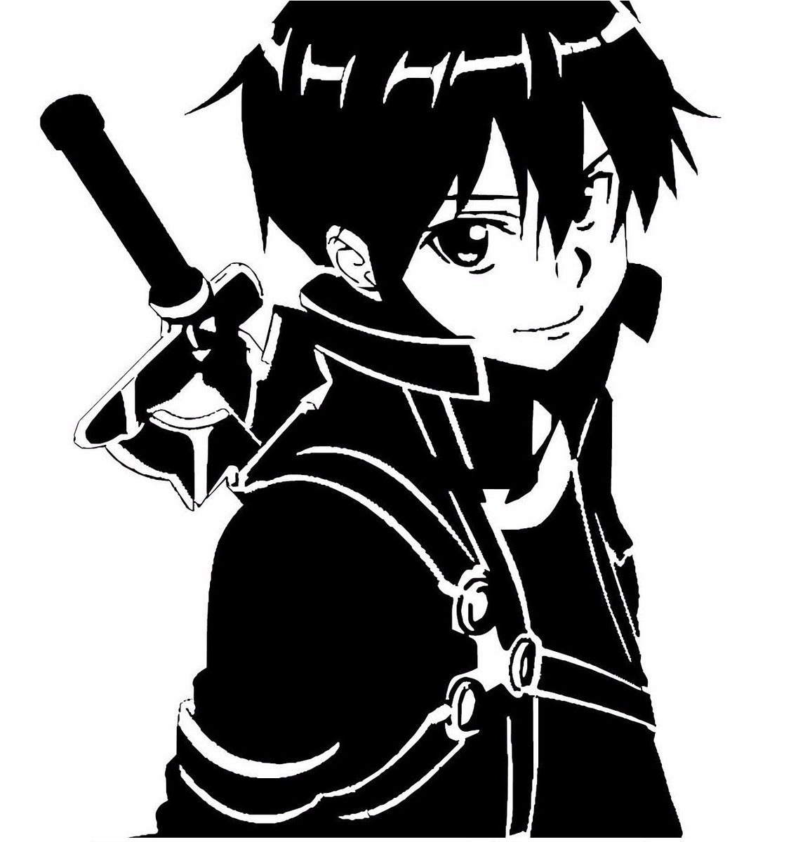  Sword  Art  Online  SAO Kirito Anime Decal  Sticker 