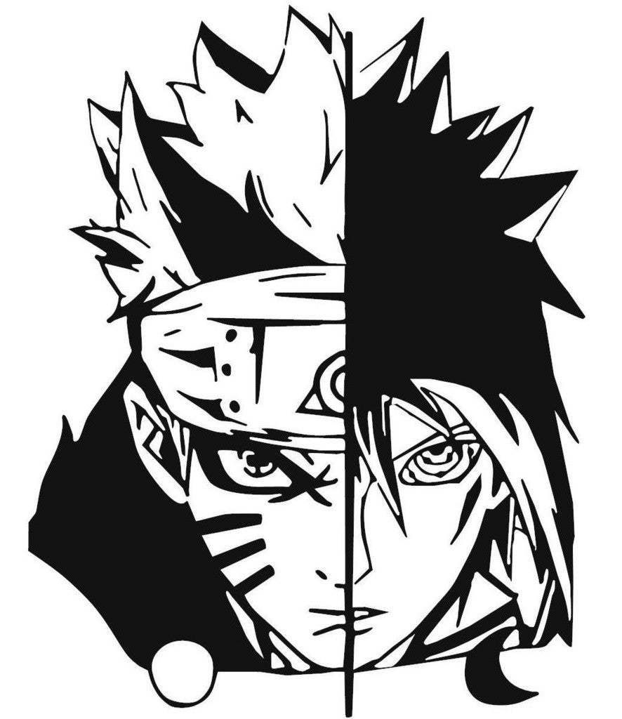Naruto -- Naruto Uzumaki and Sasuke Uchiha Decal Sticker ...