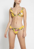 yellow floral bikini set