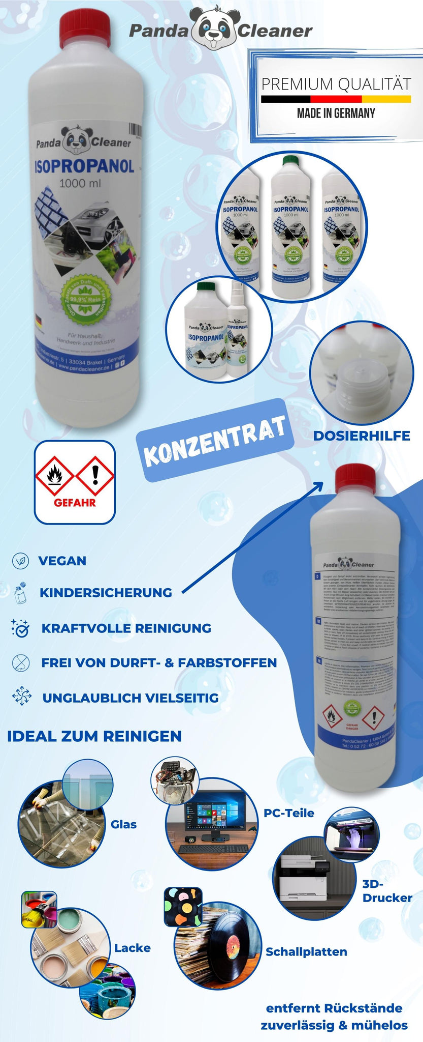 PandaCleaner Isopropanol Produktbeschreibung