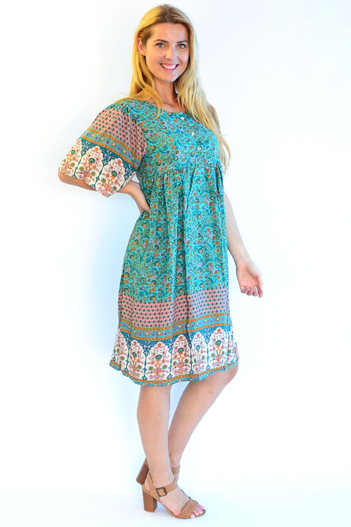 Persian Palace bell sleeve Tunic Dress | I Love Tunics