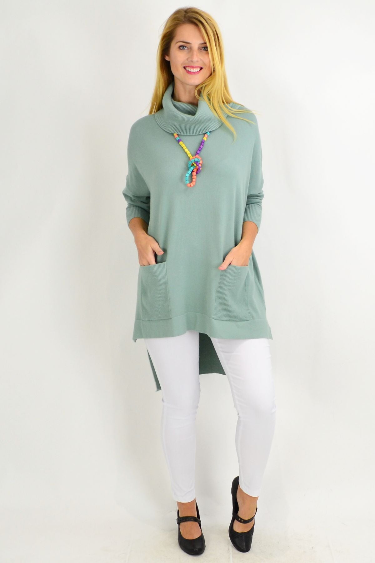 Sage Green Taylor Winter Knit Tunic | I Love Tunics