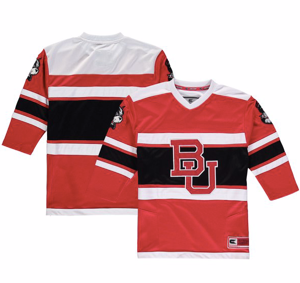 Custom Red Open Net Hockey Jersey 