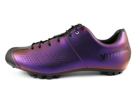 purple cycling shoes