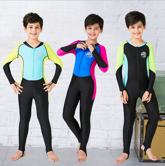 Kids One Piece Surfing UV Protection Neoprene Wetsuit – Triathlete Store