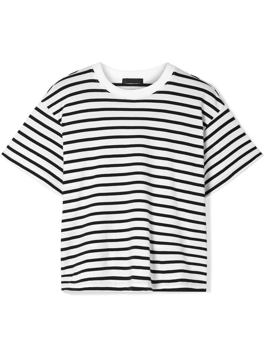 ATM - Anthony Thomas Melillo - boy striped cotton jersey short- sleeve tee -t-shirt