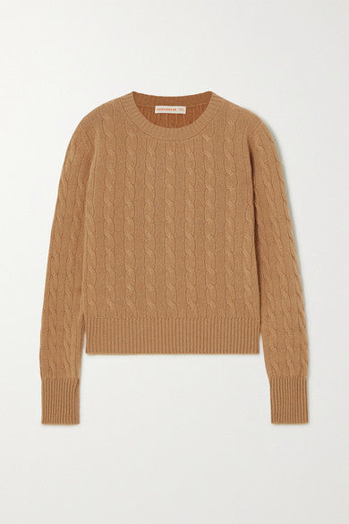 &Daughter + Net Sustain Nora Cable-knit Cashmere Sweater