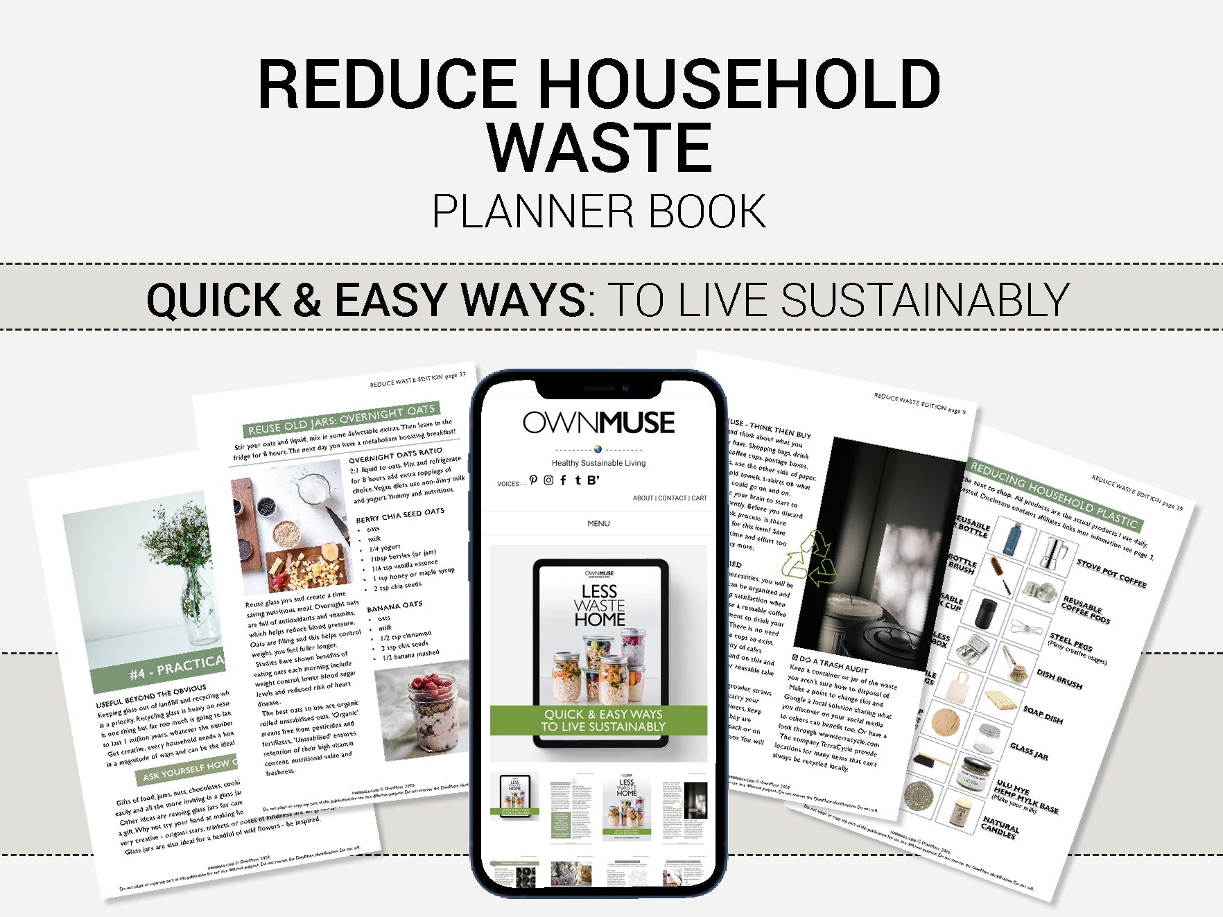 Less Waste Home Ebook; Step-by-step Sustainable Living