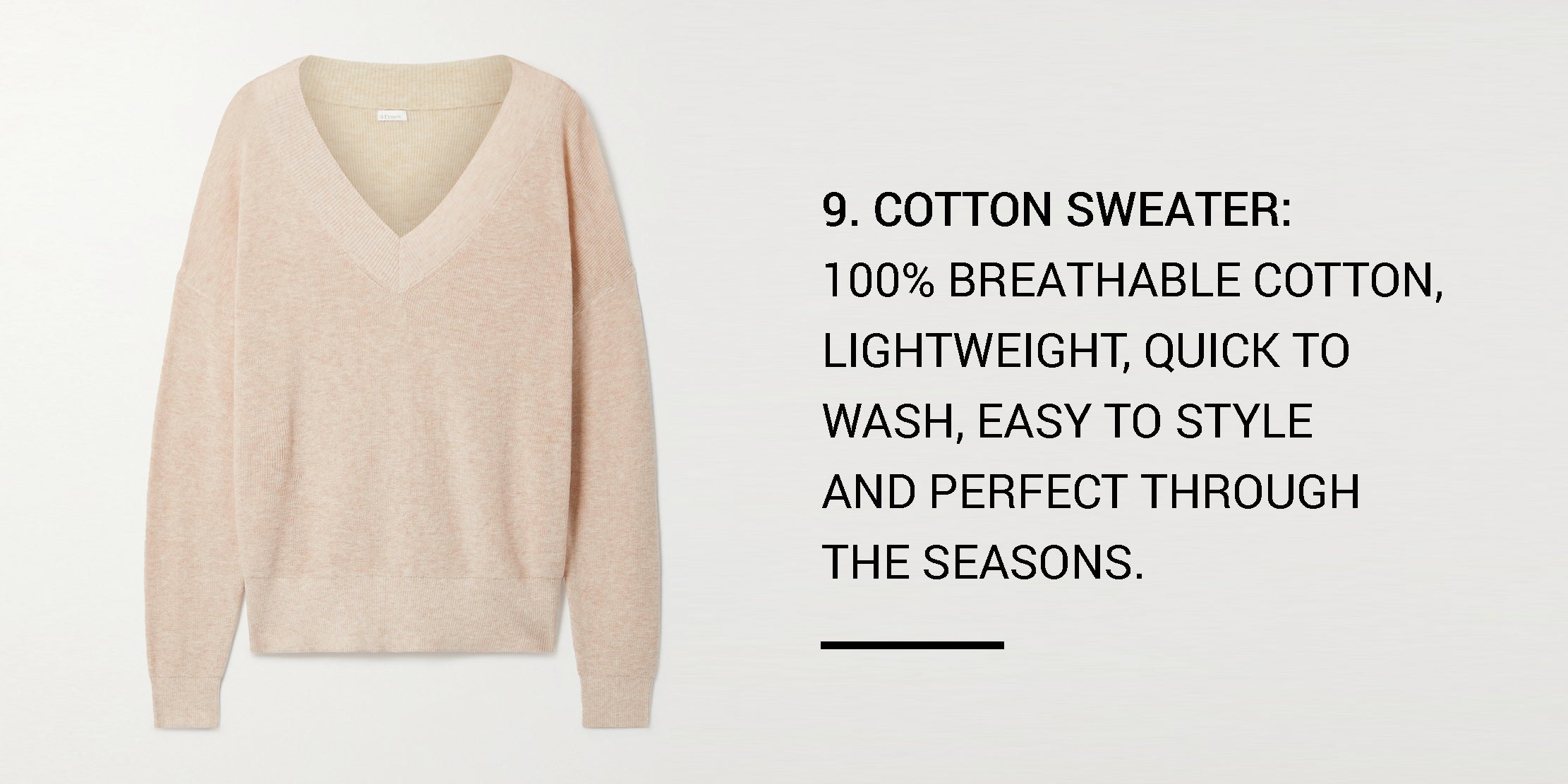 Year Round Capsule Wardrobe - 20 Essential Pieces - cotton sweater -ownmuse