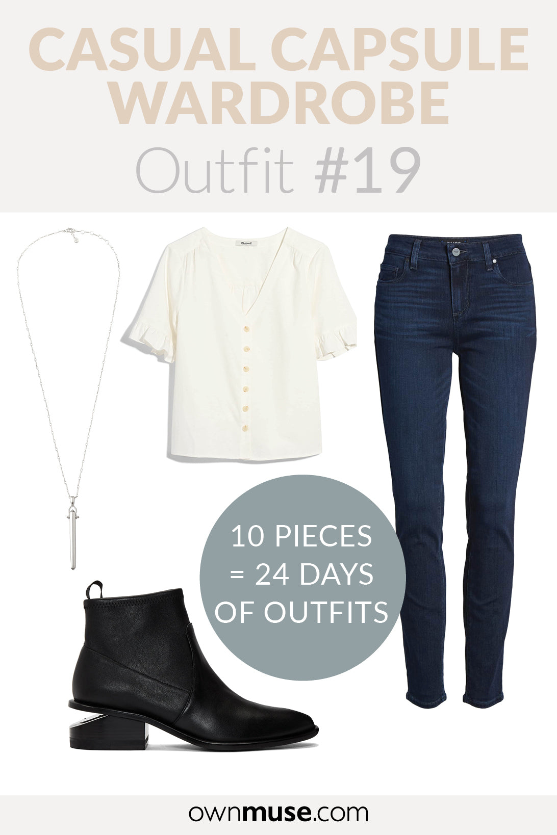 Day wear outfit inspiration - Capsule Wardrobe 