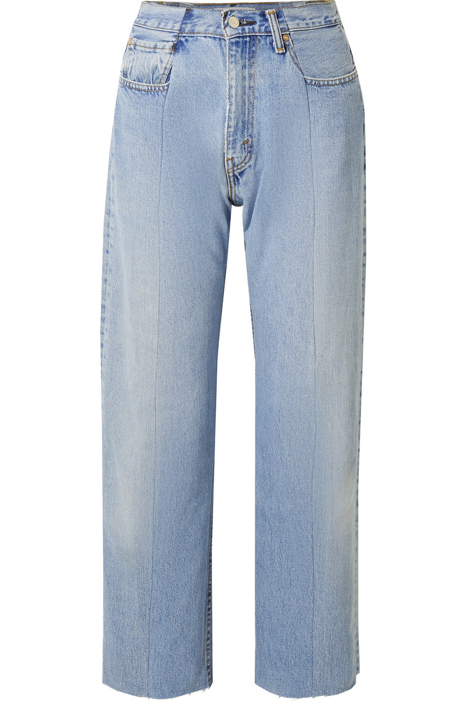 Elv Denim - Sustainable fashion -'The twin' blue boyfriend high-rise straight leg jeans