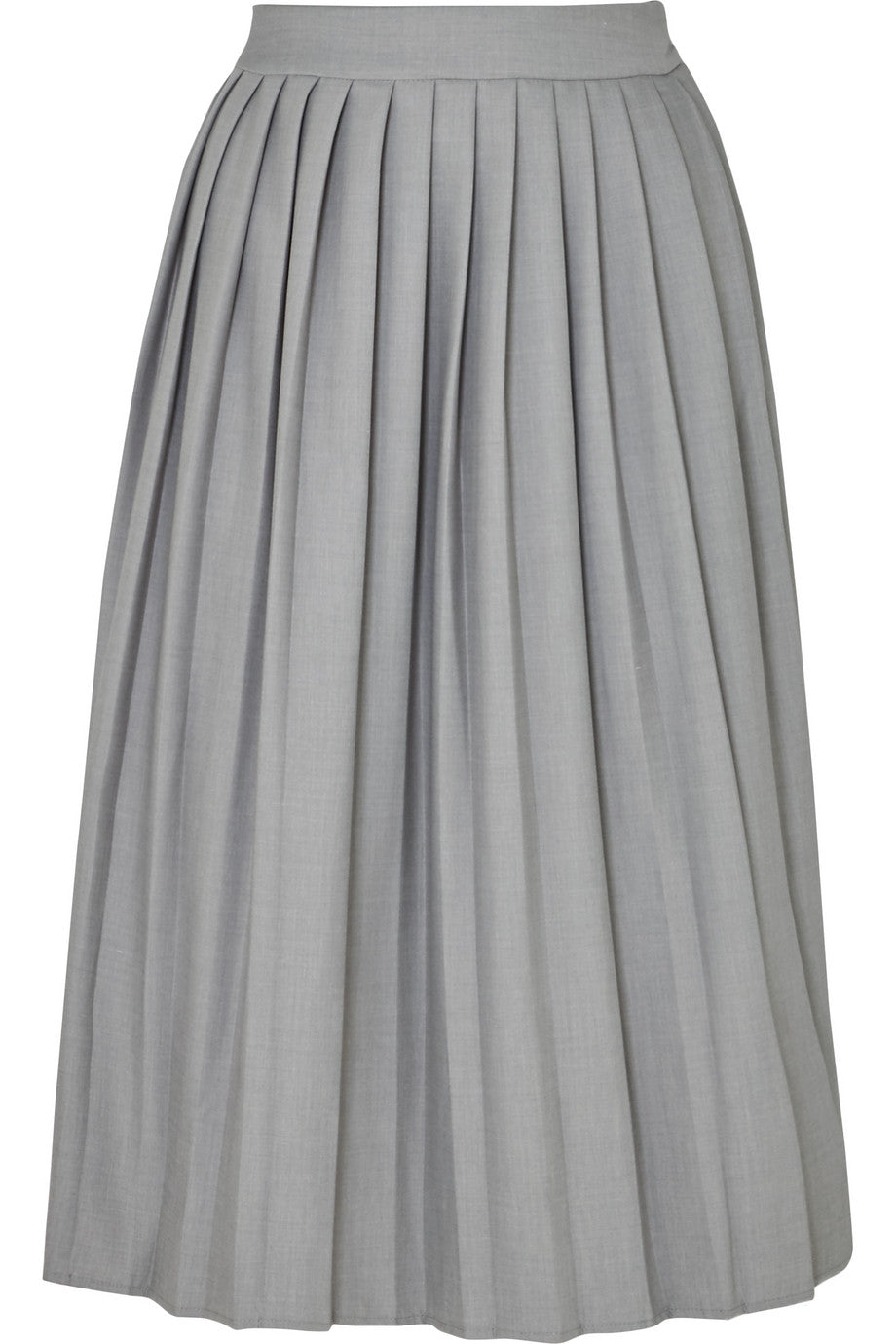 Georgia Alice - grey gray 'Bobby' pleated woven midi-skirt