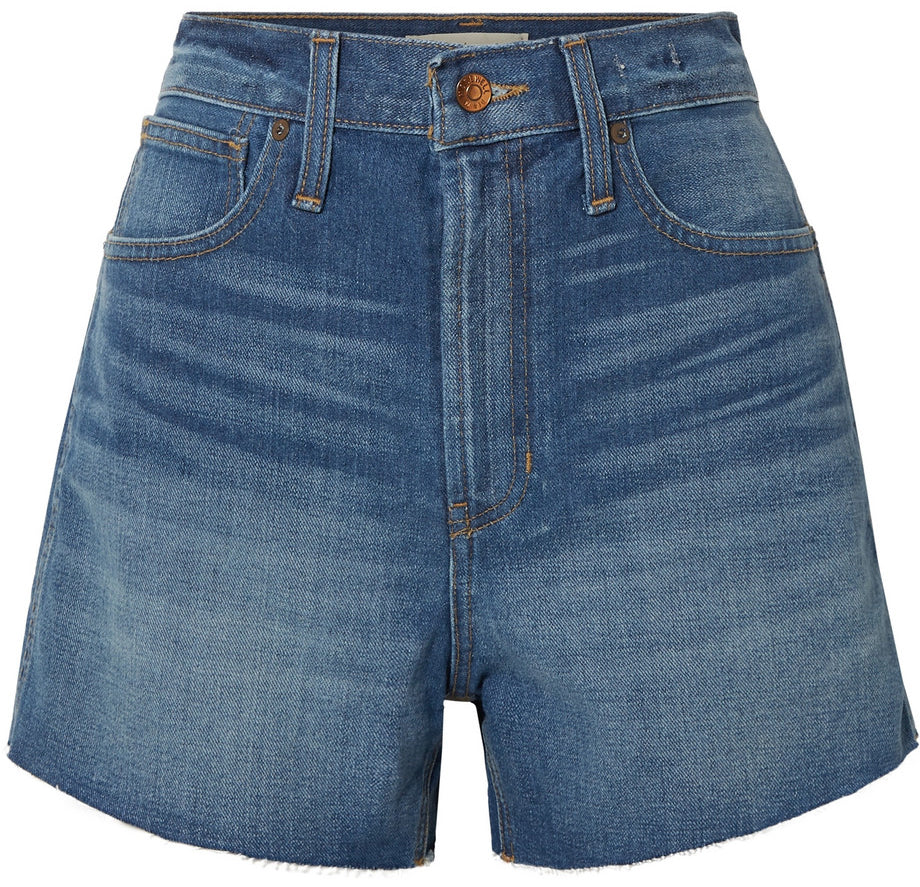 Madewell - Blue denim 'The perfect vintage frayed shorts'