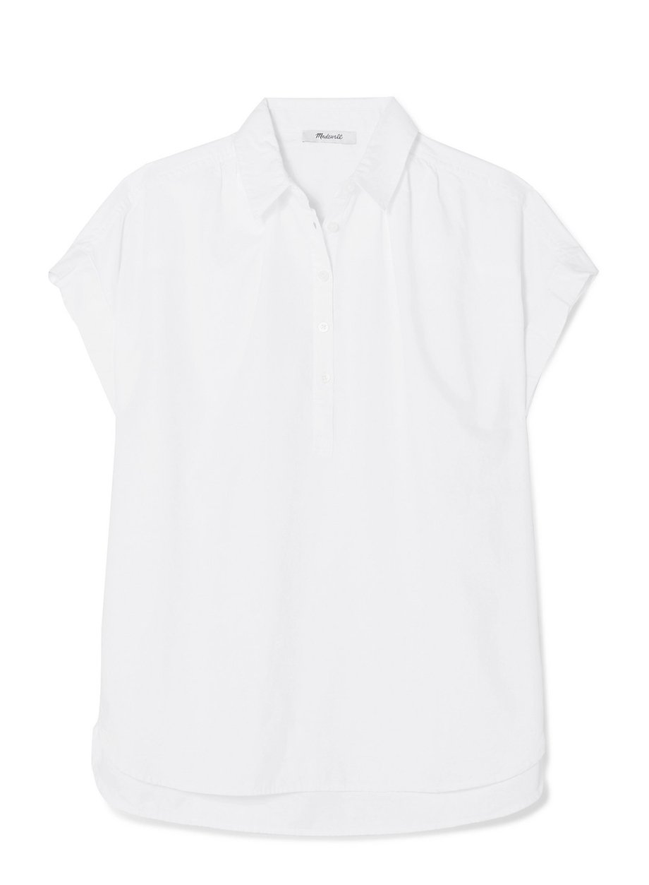 Madewell - White cotton short sleeve shirt